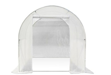 TUNEL FOLIOWY Ogrodowy Szklarnia Foliowa 2x2 4m2 FOLIAK NA WARZYWA BIAŁY
