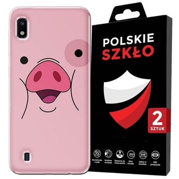 STYLOWE ETUI CASE DO SAMSUNG A10 WZORY + SZKŁO
