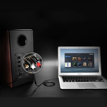 Кабель миниджек Ugreen 10590 (3,5 мм) — 2x RCA (тюльпан) 3 м