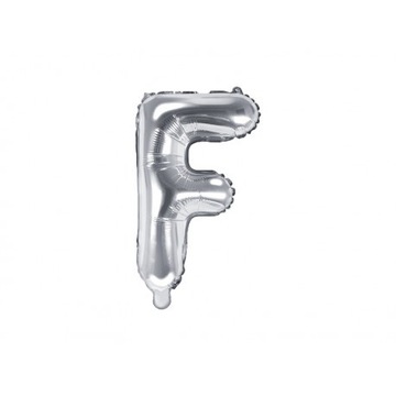 Balon foliowy Litera ''F'', 35cm, srebrny FB2M-F-0