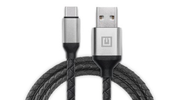 Kabel/Przewód USB A - USB C 1m 3A Real-el Oplot, Jakość Premium Sklep W-wa