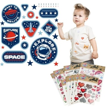 Ozdobne prasowanki na ubrania Space Naplamki