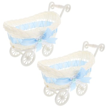 KOSZ TKANY DEKORACJE NA BABY SHOWER PAKOWANIE PREZENTÓW