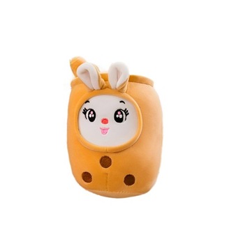 MASKOTKA PLUSZAK BUBBLE TEA KRÓLIK BRĄZOWY 25 cm