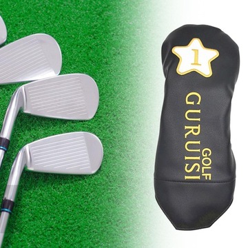 Деревянный чехол для головы из искусственной кожи для гольфа, водонепроницаемый, анти-1