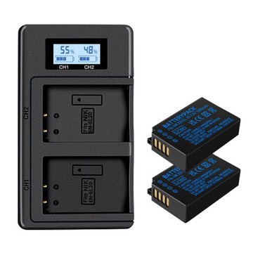 2 szt. Bateria 1280 mAh EN-EL20 ENEL20 EN EL20A z ładowarką USB LCD