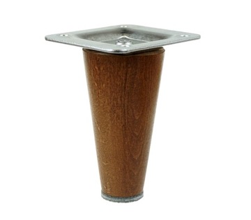 1x Noga do mebli, stolika drewniana buk, orzech prosta, zestaw 8 cm