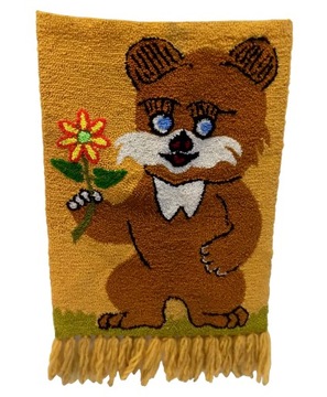 zabytkowa makatka SUMAK Kilim miś