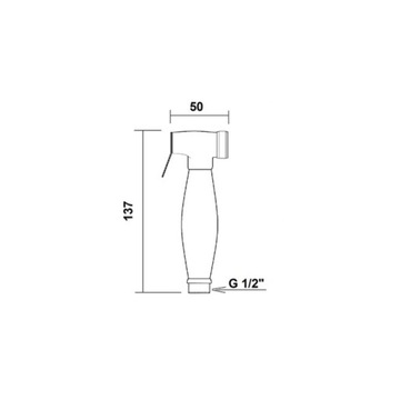 Хромированная душевая насадка для биде Sapho Retro DOC61