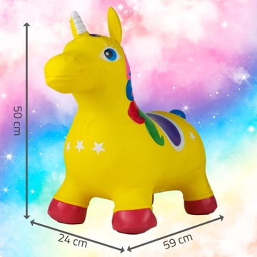 БОЛЬШОЙ НАДУВАННЫЙ РЕЗИНОВЫЙ НАСОС UNICORN HORSE SOFT ДО 140 КГ