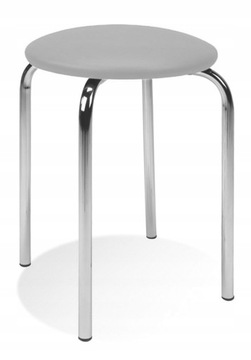 SZARY Taboret stołek metalowy CHICO Nowy Styl