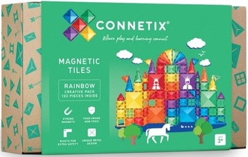 МАГНИТНЫЕ БЛОКИ CONNETIX RAINBOW CREATIVE НАБОР 102 ШТ.