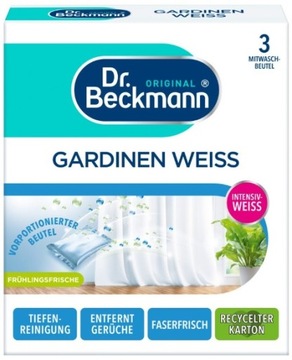 Dr Beckmann GARDINEN WEISS SÓL DO PRANIA FIRAN 3x40g