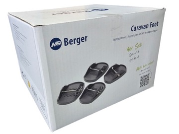 Опорная пластина для ног прицепа, шайбы Berger 4 шт. с металлическим штифтом.