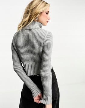 DESIGN ROZPINANY KRÓTKI SWETER XS