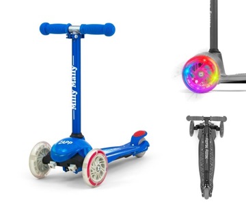 LEKKA ZWROTNA HULAJNOGA Milly Mally ZAPP KÓŁKA LED