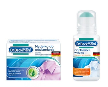 Dr.BECKMANN ODPLAMIACZ W KULCE NA PLAMY + MYDEŁKO DO ODPLAMIANIA NA BRUD