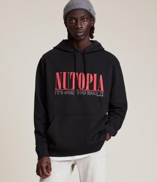 Allsaints Nutopia bluza męska czarna M z kapturem