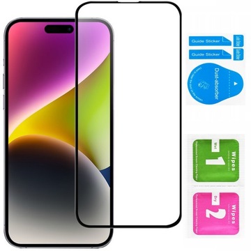 SZKŁO HARTOWANE NA CAŁY EKRAN DO IPHONE 15 PRO / 6.1'