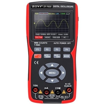 Zoyi ZT-702S Цифровой осциллограф-мультиметр 2-в-1 с аккумулятором