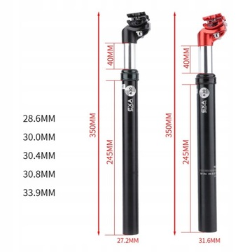 Амортизационная стойка подседельного штыря велосипеда 31,6 мм,