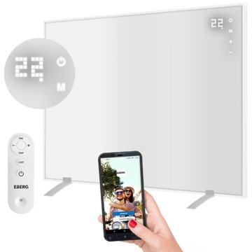 Grzejnik na podczerwień promiennik EBERG ROT 600W WiFi energooszczędny LED
