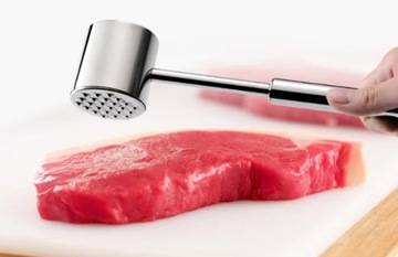 Тендерайзер для котлет, венчик и молоток из нержавеющей стали.