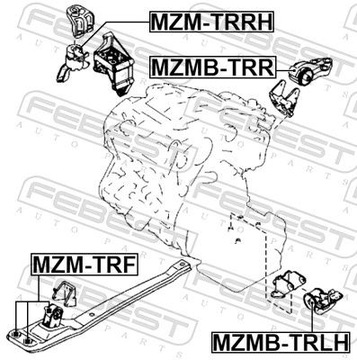FEBEST MZMB-TRR LOŽISKO MOTORU