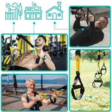 TAŚMY DO ĆWICZEŃ GRAVITY TRAINER + ZESTAW GUM DO ĆWICZEŃ MINI BAND PREMIUM