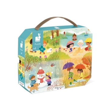 Puzzle w walizce Pory roku 36 elementów 4+ Made in