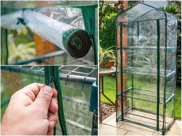 МИНИ-БАЛКОННАЯ ТЕПЛИЦА НЕБОЛЬШОЙ ДОМАШНИЙ САД ЗЕЛЕНАЯ ГРУППА ВЕРТИКАЛЬНОЕ ВЫРАЩИВАНИЕ ФОЛЬГИ