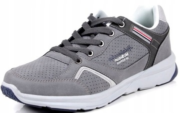 SNEAKERSY SZNUROWANE MĘSKIE BUTY SPORTOWE PÓŁBUTY CASUAL SZARE GREY MODNE