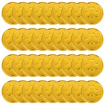 MONETY CZEKOLADOWE Koniczyny PREZENTOWE 100 SZT