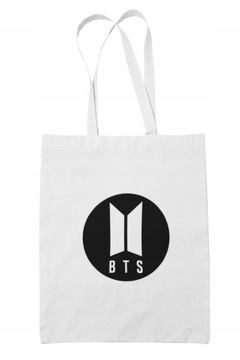 Torba na ramię Kpop Army bawełniana Shoperka Modna Biała