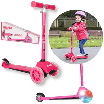 HULAJNOGA DZIECIĘCA TRÓJKOŁOWA BALANSOWA PODŚWIETLANE KOŁA WIEK 2+