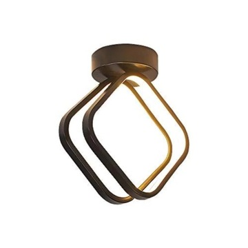 Led akrylowa lampa sufitowa Żyrandol Czarny 18W