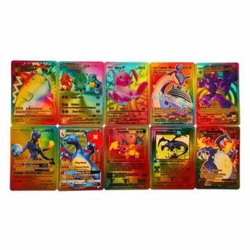 КАРТОЧКИ RAINBOW POKEMON 55 шт., упакованы в пластик.