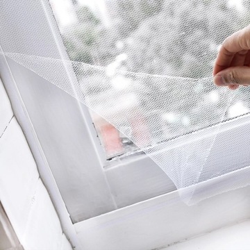 МОСКИТНАЯ СЕТКА ОКОННАЯ НАСЕКОМЫЕ КОМАРЫ 130х150 VELCRO 4ШТ.