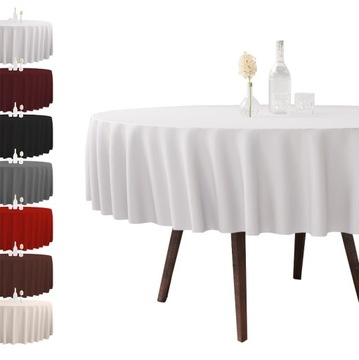 Obrus na stół Classic ø220 cm gładki matowy kolory
