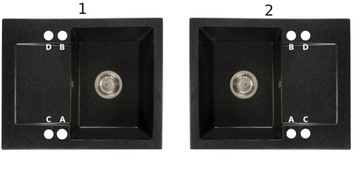 МАКОВИНА - гранитная мойка с крылом, 1 чаша