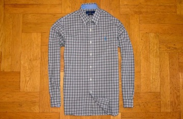 Ralph Lauren POLO _Slim Fit _Oryginalna Koszula Premium W Kratkę Stretch _M