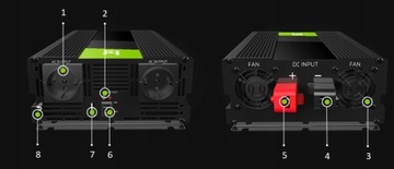 АВТОМОБИЛЬНЫЙ ПРЕОБРАЗОВАТЕЛЬ GC 12В230В НАПРЯЖЕНИЕ 6000ВТ