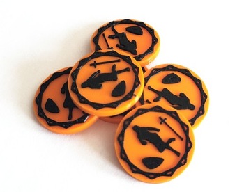 64 шт. двухцветных жетона для АСОИАФ.