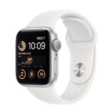 Apple Watch Series 9 Aluminium 41 mm GPS srebrny pasek sportowy biały