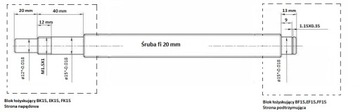 Шаровой винт с гайкой SFU2005-1200 мм с обработкой для подшипников