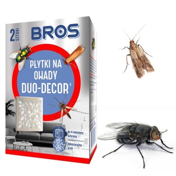 2x SILNA PŁYTKA NA OWADY MUCHY MOLE DUO DECOR BROS