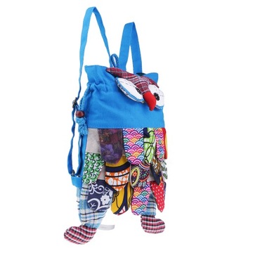 Cute Owl Cotton Handmade Patchwork Plecak Torba