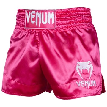 SPODENKI MUAY THAI SHORTS - CLASSIC VENUM RÓŻOWY S RÓŻOWY