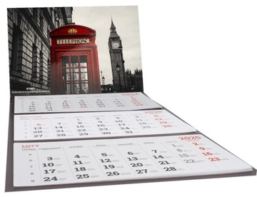 Календари COMPANY TRIPLE на 2025 год с ВЫПУКЛОЙ головкой и печатью, 25 штук