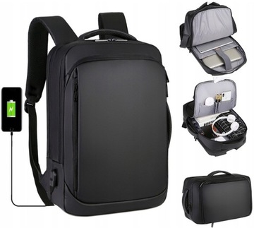 PLECAK Męski Biznesowy Torba na Laptopa z USB